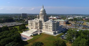4k State Capitol Building Aerial Providence Stock Footage SBV-317975716 - Storyblocks