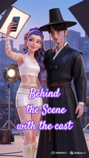 Behind the Scenes with Rumi?! 🖤 K-Pop Demon Hunters AI Short