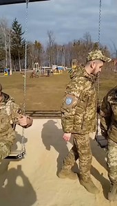 A moment of fun. | In Ukraine