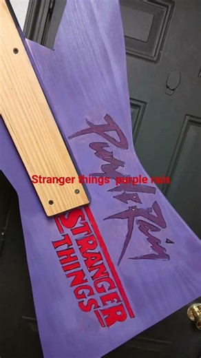 completed Stranger Things Purple Rain Prince Guitar. I Believe . ‪@tradervillage3795‬ sa TX