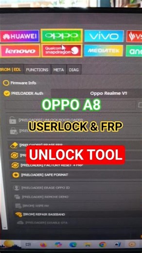 Oppo A8 ( PDBM00 ) Userlock And Frp Bypass Unlock Tool #foryou #shorts #frp #unlocktool #viral