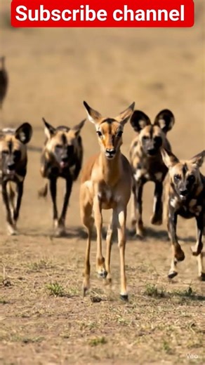 wild dog attack Impala😱 #youtubeshorts