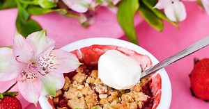 Gratin de fruits rouges à la semoule