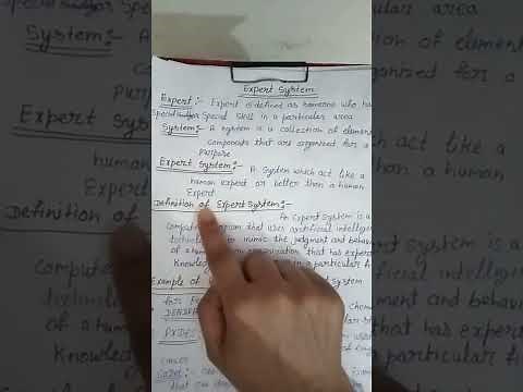 Definition of Expert system and examples of Expert system in Al .