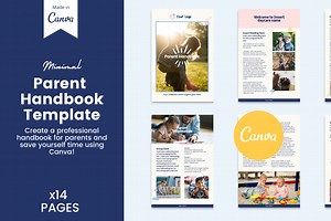 Parent Handbook Canva Template, a Magazine Template by Simply Whyte Design