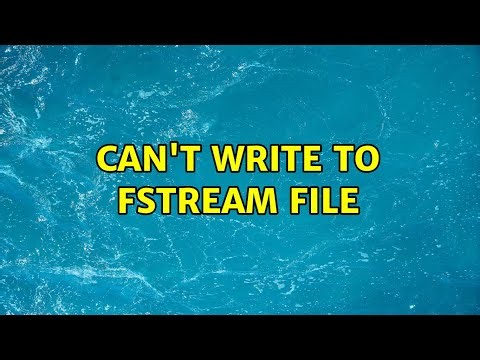 Can't write to fstream file