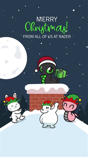 Merry Christmas from everyone at Razer! Sssleigh your messages with Sneki Snek’s Christmas stickers - download them here: https://rzr.to/SnekiSnekXmas or at the Link in our Bio. #Razer #SnekiSnek #Christmas