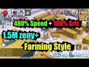 Ragnarok M Eternal Love 480% Attack Speed & 100% Crit Rate Farming Style
