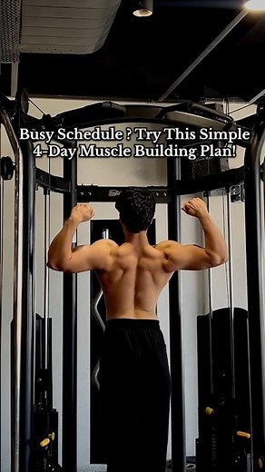 Busy schedule? Try this 4-day split & build muscle smartly 💪 #Shorts #Fitness