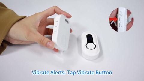 Wireless Caregiver Pager Call Button Nurse Call System Rechargeable & Portable Receiver with 328Ft Range for Elderly/Patient/Disabled at Home/Hospital (1Receiver &1 Emergency Button