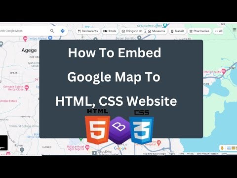 How To Embed Google map To HTML, CSS Website - 2024