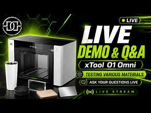 xTool O1 Omni LIVE Demo & Q+A | Testing Different Materials in Real Time!