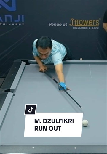 RUN OUT. Bukan kaleng-kaleng bang #MuhammadDzulfikri memang, mainnya santuy banget sampai bola habis. #mArena #LaganyaParaJuara #duniaMANJI #CarabaoBilliardsIndonesia