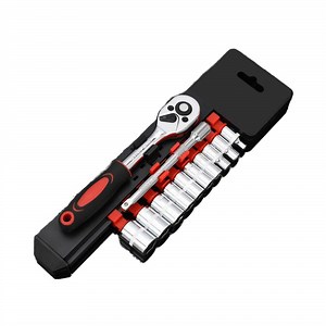 [Hot Item] Socket Wrench Kit 1/2 " 3/8" 1/4" Drive Socket Set 2 Way Quick Release Ratchet Wrench and Extension Bar Cr-V Sockets