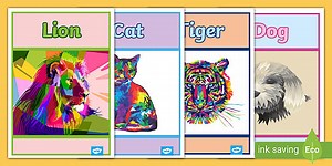 Pop Art Animals Poster Pack