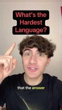 The ACTUAL Hardest Language…