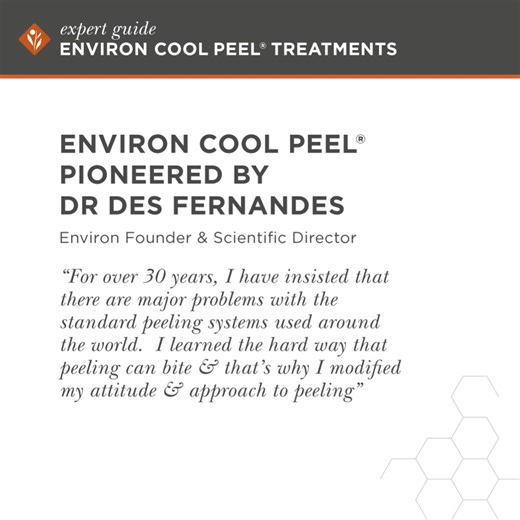 1.8K views · 32 reactions | Environ's safe and highly effective Cool Peel Technology intelligently helps to revive, refine and brighten the appearance of skin. The unique controlled, comfortable and cool experience delivers results while supporting the structural integrity of skin. Questions? Ask us about Environ's Cool Peel Treatments. #EnvironSkinCare #EnvironCoolPeel #FacialLikeNoOther | Environ Skin Care | Facebook