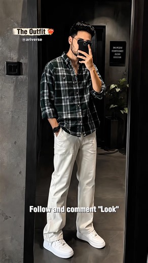 The Ultimate Dark Green Flannel Outfit 🌲 Men's Fashion #menswear #shorts