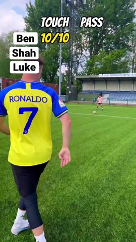 Touch and pass soccer challenge