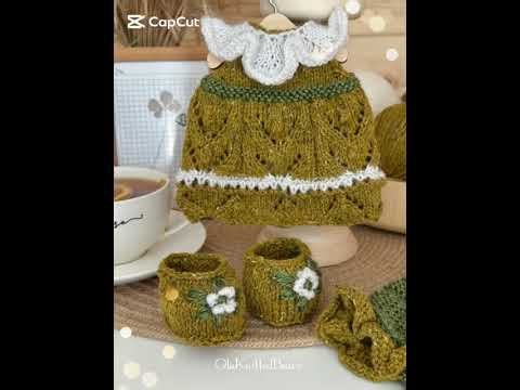 How to Embroider a Flower on Knitted Toy Boots | French Knot Tutorial | OlaKnittedBears 🐰