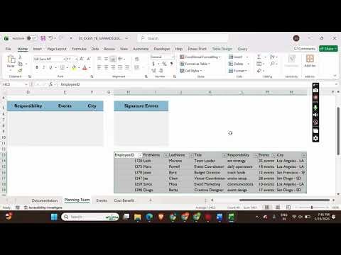Shelly Cashman Excel 365 | Module 7: SAM Project B Park & Yang Event Planning #shellycashman