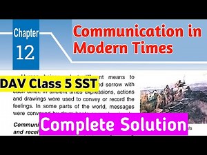 DAV Class 5 SST | Chapter 12 | Question Answer| Communication in Modern Times Question Answer|