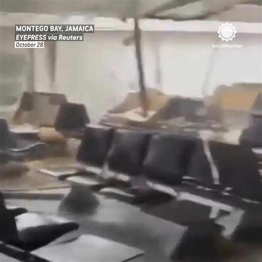 Severe damage was captured at Montego Bay International Airport after Hurricane Melissa made landfall in Jamaica with winds exceeding 185 mph. | AccuWeather