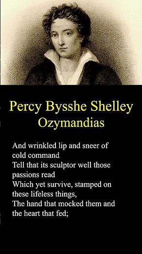 Percy Bysshe Shelley - Ozymandias #poem #poetry