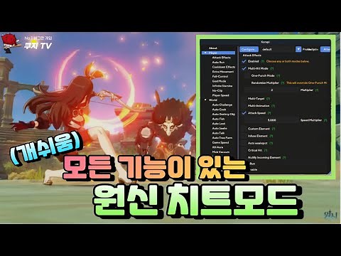 [원신 버그판] 치트모드를 같이 쓰면 원신이 더 재밌어집니다.