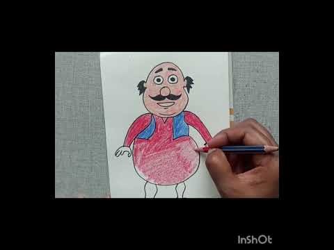 Easy Motu Drawing | Motu Patlu Cartoon Drawing Tutorial