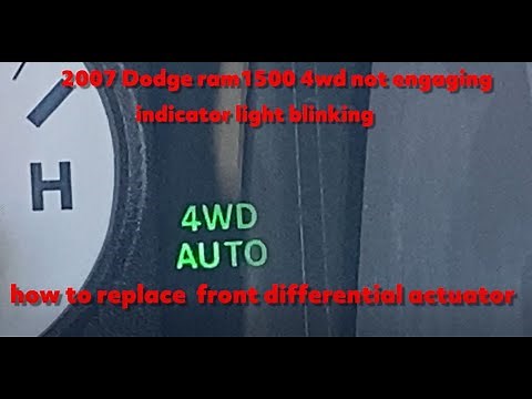 how to replace the 4wd actuator on a 2007 Dodge Ram 1500