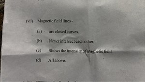 Magnetic field lines:(a) are closed curves.(b) Never interse... | Filo