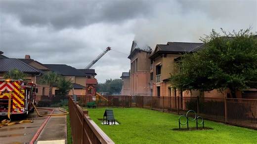 UPDATE: We now know more about today's massive fire at a Katy area apartment complex, including the cause of the fire. There were no serious injuries. Details are on CoveringKaty.com. Below we have another piece of video from the scene today. | Covering Katy News