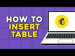 How To Insert Table Mailchimp (Easiest Way)