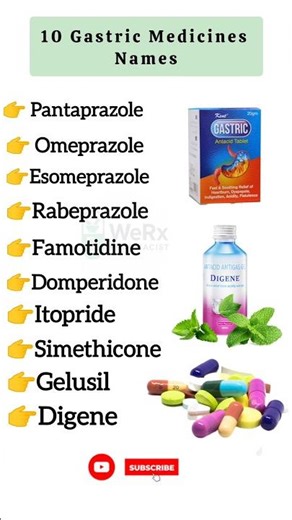 🤔Top 10 Gastric Medicines Explained | Most Asked Questions | #werxpharmacist