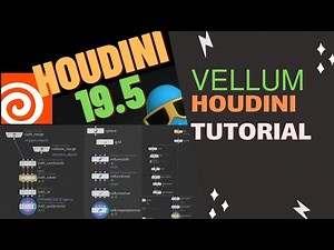 Houdini 19.5 Vellum String, Cloth and Shape match Tutorial, File included