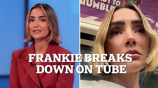 Frankie Bridge breaks down into tears on the tube amid feud