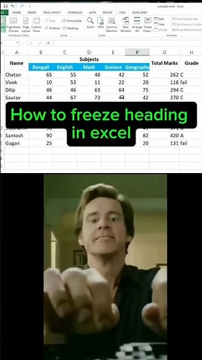 Freeze Header Row in Excel Instantly ❄️ Scroll Without Losing Headings #Excel #ExcelTips