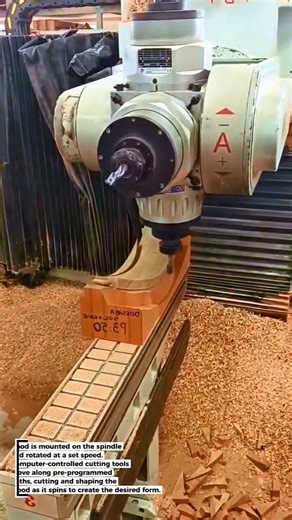 Wood CNC Lathe: Precise Cylindrical Shaping Machine!