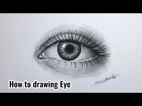 วาดเส้นแสงเงา วิธีวาดตา Drawing Eye