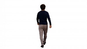 Back View Walking Man On Transparent Stock Footage Video (100% Royalty-free) 33935170 | Shutterstock