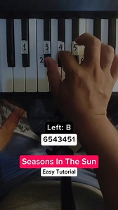 55K views · 675 reactions | Seasons In The Sun - Westlife (Easy Piano Tutorial) #pianotutorial #easypiano #pianolesson #pianocover #fblifestyle | Waves Piano | Facebook