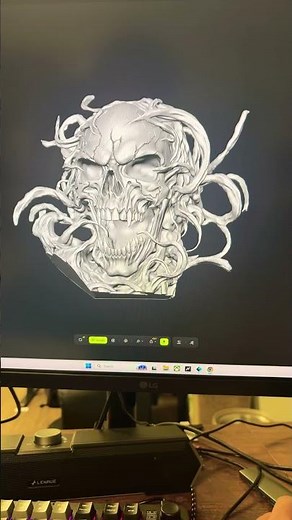 Printing a Venom Skull in 3D