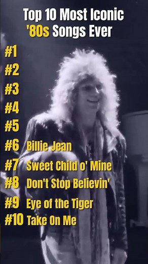 Top 10 Most Iconic '80s Songs Ever