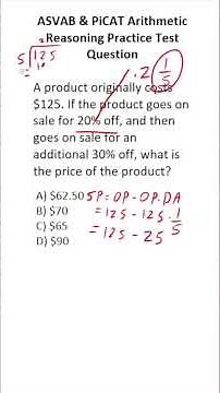 Calculating Successive Discounts on the ASVAB and PiCAT #acetheasvab #grammarhero #acetheasvab