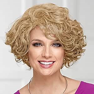 Paula Young Meryl WhisperLite Wig Stylish Mid-Length Bob Wig with Face-Framing Layers Of Loose Barrel Curls/Multi-tonal Shades of Blonde, Silver, Brown, and Red