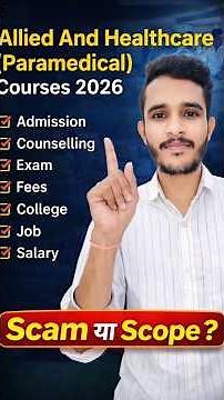 Allied And Healthcare Courses 2026 Scam Or Scope ? #paramedicalcourses #2026