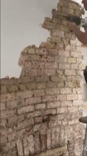 Plaster removal and brick pointing