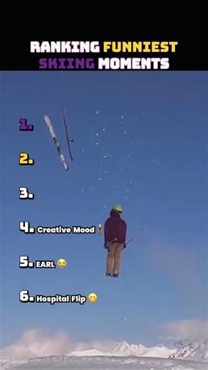 Ranking Funniest Skiing Moments😂 #ranking #funny