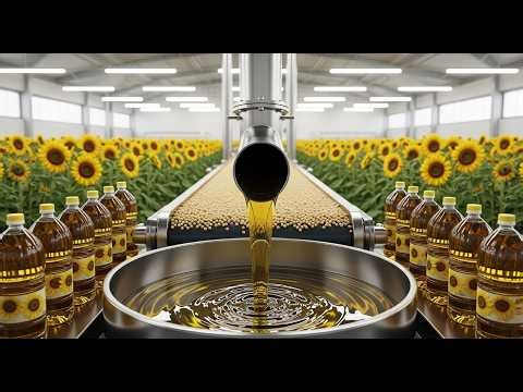 How Sunflower Oil Is Made in Factories | Complete Industrial Process